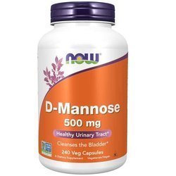 Now Foods D-Manóza 500 mg 240 kapslí