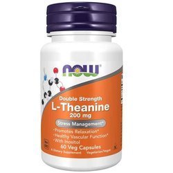 Now Foods L-Theanin Double Strength 200 mg 60 kapsułek