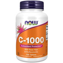Now Foods Vitamín C 1000 mg s Šípkem + Bioflavonoidy 100 tablet