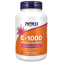 Now Foods Vitamín E-1000 (směs tokoferolů) 100 kapslí