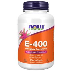 Now Foods Vitamín E-400 (směs tokoferolů) 250 kapslí