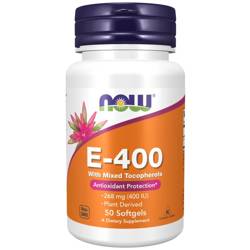 Now Foods Vitamín E-400 (směs tokoferolů) 50 kapslí