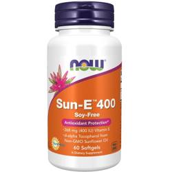 Now Foods Vitamín E Sun 400 iu 60 kapslí