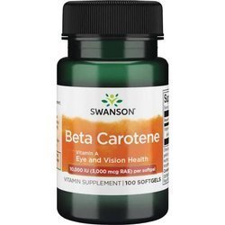 Swanson Beta Karoten (Vitamín A) 10000 iu 100 kapslí