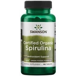 Swanson Certifikovaná Organická Spirulina 500 mg 180 tablet