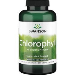 Swanson Chlorofyl 60 mg + Vojtěška (Alfalfa) 410 mg 300 kapslí