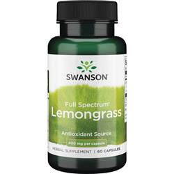 Swanson Citronová Tráva (Lemongrass) 400 mg 60 kapslí