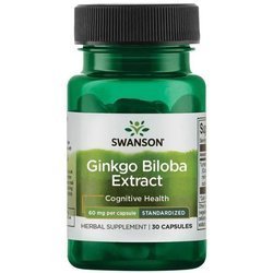 Swanson Jinan Dvoulaločný (Ginkgo biloba) Extrakt 60 mg 30 kapslí