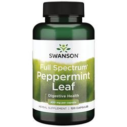 Swanson List Máty Peprné (Peppermint Leaf) 400 mg 120 kapslí