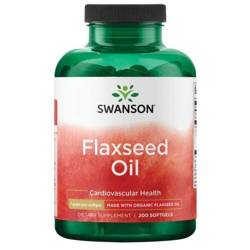 Swanson Lněný Olej (Flaxseed Oil) 1000 mg 200 kapslí