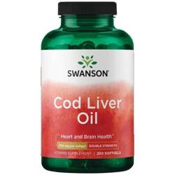 Swanson Olej z Tresčích Jater (Cod Liver Oil) 700 mg 250 kapslí