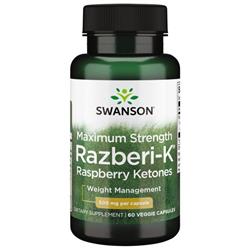Swanson Razberi-K (Malinové Ketony) 500 mg 60 kapslí
