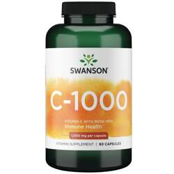 Swanson Vitamín C 1000 mg s Šípkem 90 kapslí