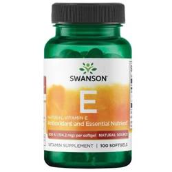 Swanson Vitamín E Přírodní 200 iu 100 kapslí