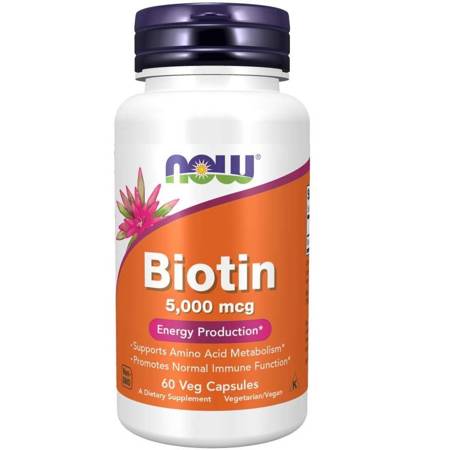 Now Foods Biotin 5000 mcg 60 veg kapslí
