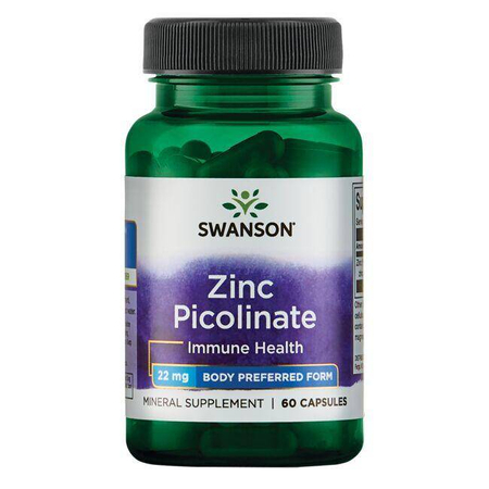 Swanson Zinek Pikolinát 22 mg 60 kapslí