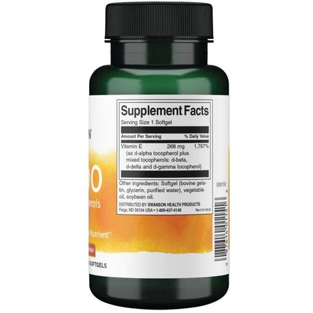 Swanson Vitamín E (směs tokoferolů) 268 mg 100 kapslí