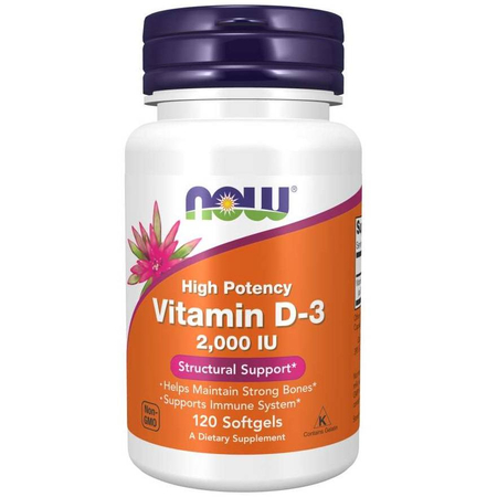 Now Foods Vitamín D3 2000 iu 120 kapslí