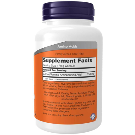 Swanson GABA 750 mg 100 veg kapslí