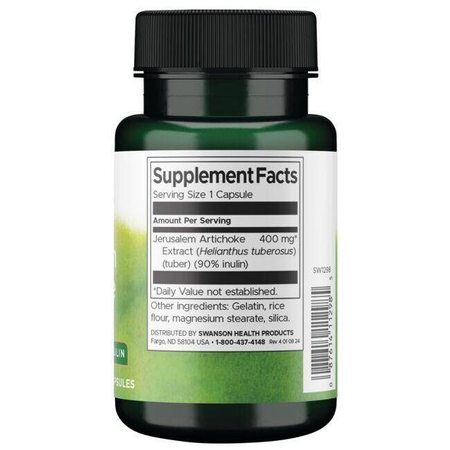 Swanson Topinambury (Jerusalem Artichoke) 400 mg 60 kapslí