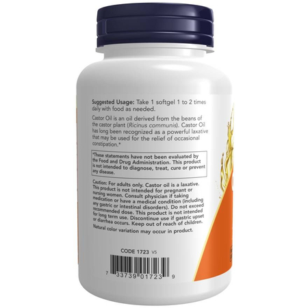 Now Foods Ricinový Olej (Castor Oil) 650 mg 120 kapslí