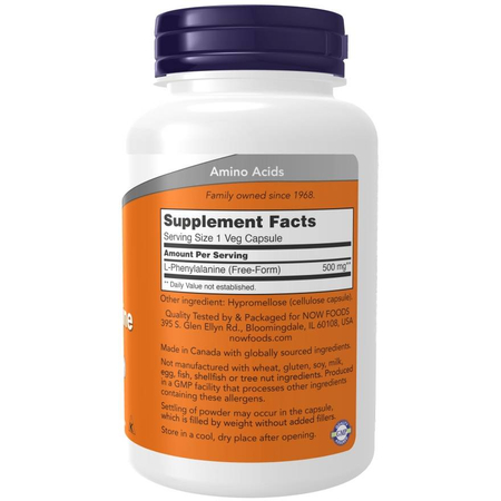Now Foods L-Phenylalanine 500 mg 120 veg kapslí