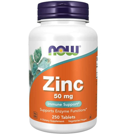 Now Foods Glukonát Zinečnatý 50 mg 250 tablet