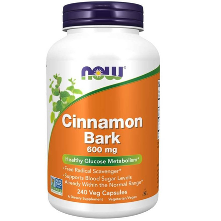 Now Foods Cinnamon 600 mg 240 kapslí