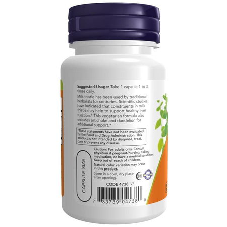 Now Foods Milk Thistle Extract, Double Strength 300 mg 100 kapslí