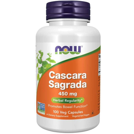 Now Foods Cascara Sagrada 450 mg 100 kapslí