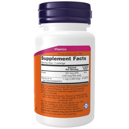 Now Foods Vitamín B12 1000 mcg 250 cucací tablety