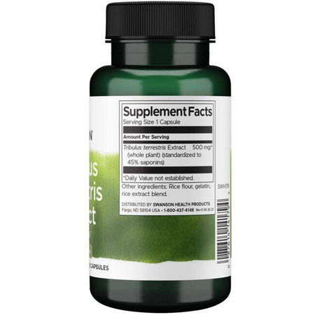 Swanson Kotvičník (Tribulus Terrestris) Extract 500 mg 60 kapslí