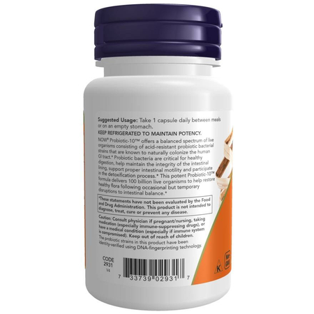Now Foods Probiotic-10 100 Billion 30 kapslí