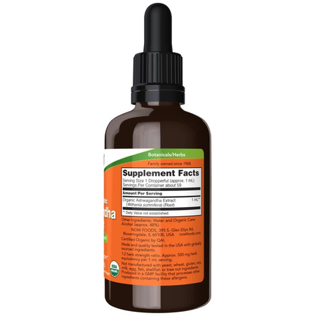 Now Foods Ashwagandha Extract Liquid 59 ml kapky