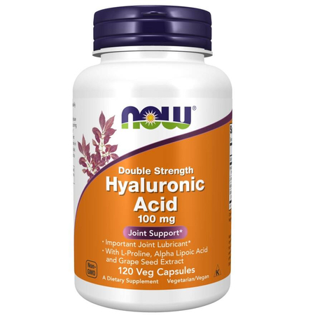 Now Foods Hyaluronic Acid 100 mg Double Strength 120 kapslí