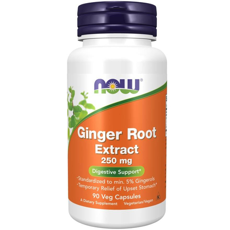Now Foods Zázvor (Ginger) Extract 250 mg 90 kapslí