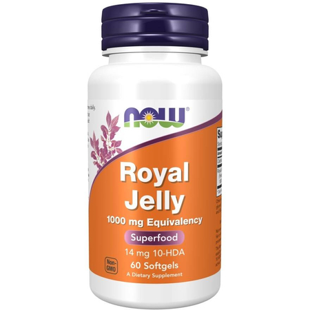 Now Foods Mateří Kašička (Royal Jelly) 1000 mg 60 kapslí