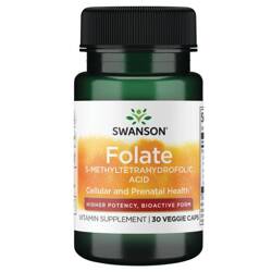 Swanson Kyselina Listová 5-MTHF Quatrefolic 800 mcg 30 kapslí