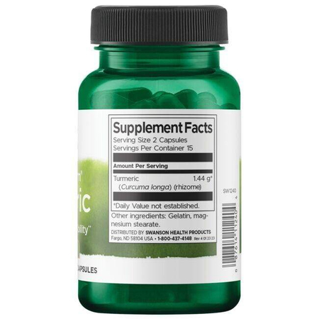 Swanson Kurkuma (Turmeric) 720 mg 30 kapslí