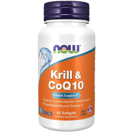 Now Foods Krillový Olej a Koenzym Q10 60 kapslí