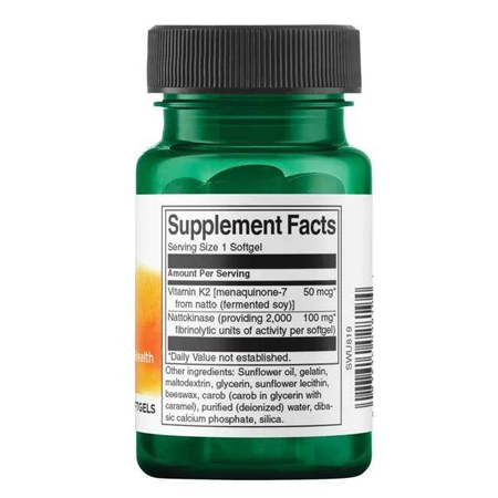 Swanson Vitamín K2 a Nattokinase 30 kapslí