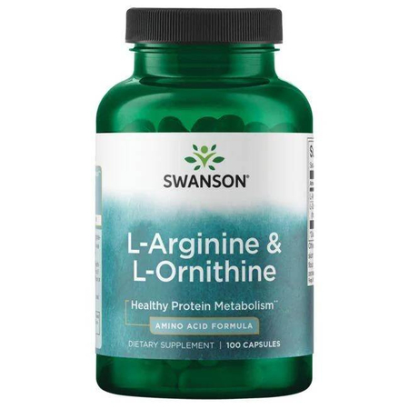 Swanson L-Arginin a L-Ornithin  100 kapslí