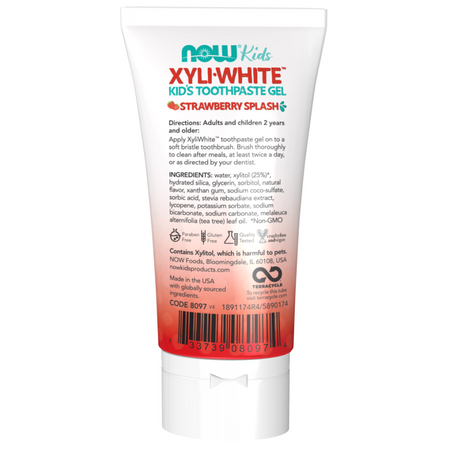 Now Foods XyliWhite Toothpaste Gel Kids Strawberry 85 g zubní pasta