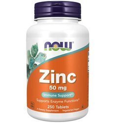 Now Foods Glukonát Zinečnatý 50 mg 250 tablet
