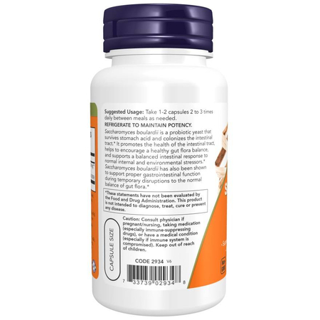 Now Foods Sacharomyces Boulardi 60 kapslí