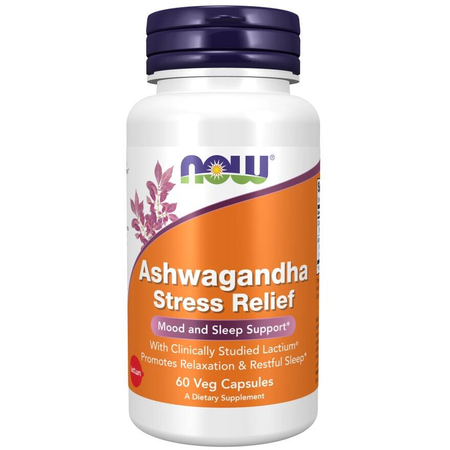 Now Foods Ashwagandha Stress Relief 60 veg kapslí