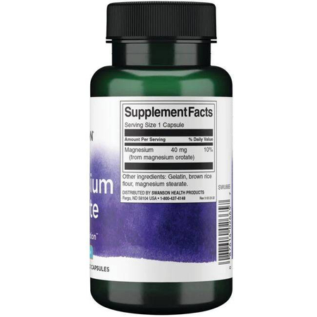 Swanson Orotát Hořečnatý 654 mg 60 kapslí