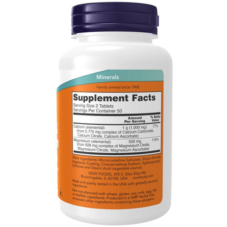 Now Foods Vápník a Magnézium 250 tablet