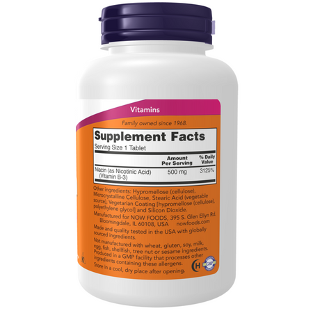 Now Foods Niacin 500 mg 250 tablet