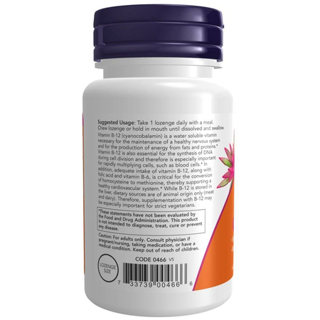 Now Foods Vitamín B12 1000 mcg 250 cucací tablety
